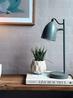 Bordlampe - Grå metal