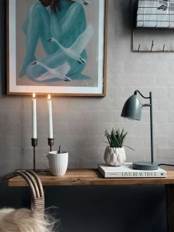 Bordlampe - Grå metal