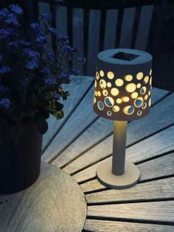 Bordlampe med solceller - Lys beige