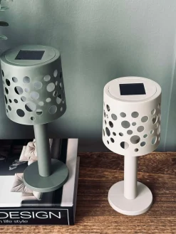 Bordlampe med solceller - Lys beige