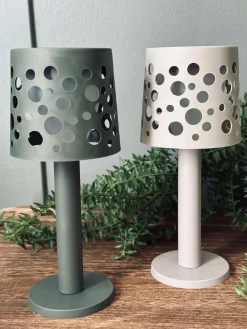 Bordlampe med solceller - Lys beige