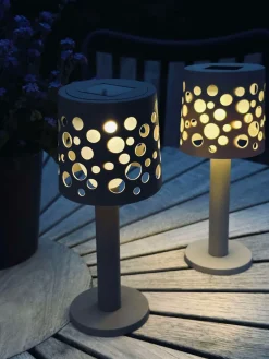 Bordlampe med solceller - Lys beige