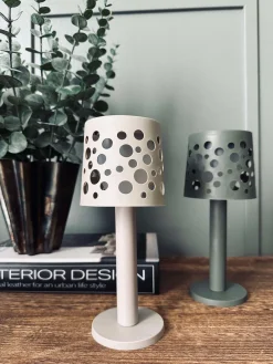 Bordlampe med solceller - Lys beige