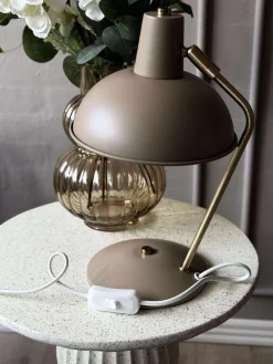 Bordlampe Retro - Beige / guld