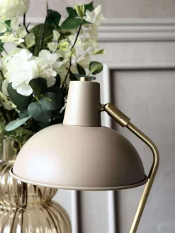 Bordlampe Retro - Beige / guld