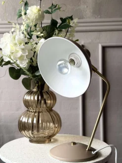 Bordlampe Retro - Beige / guld