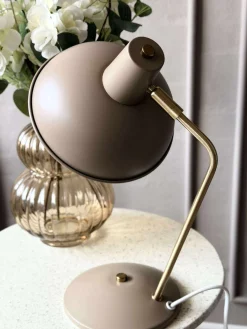 Bordlampe Retro - Beige / guld