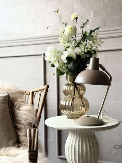 Bordlampe Retro - Beige / guld