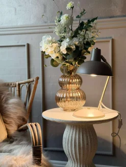 Bordlampe Retro - Beige / guld