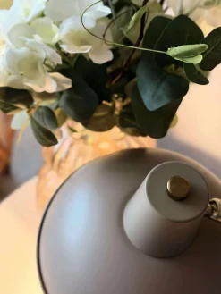 Bordlampe Retro - Beige / guld