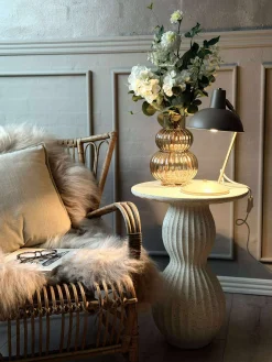 Bordlampe Retro - Beige / guld