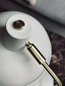 Bordlampe Retro - Hvid / guld