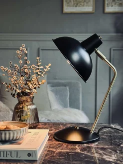 Bordlampe Retro - Sort / guld