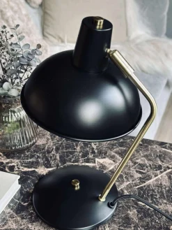Bordlampe Retro - Sort / guld