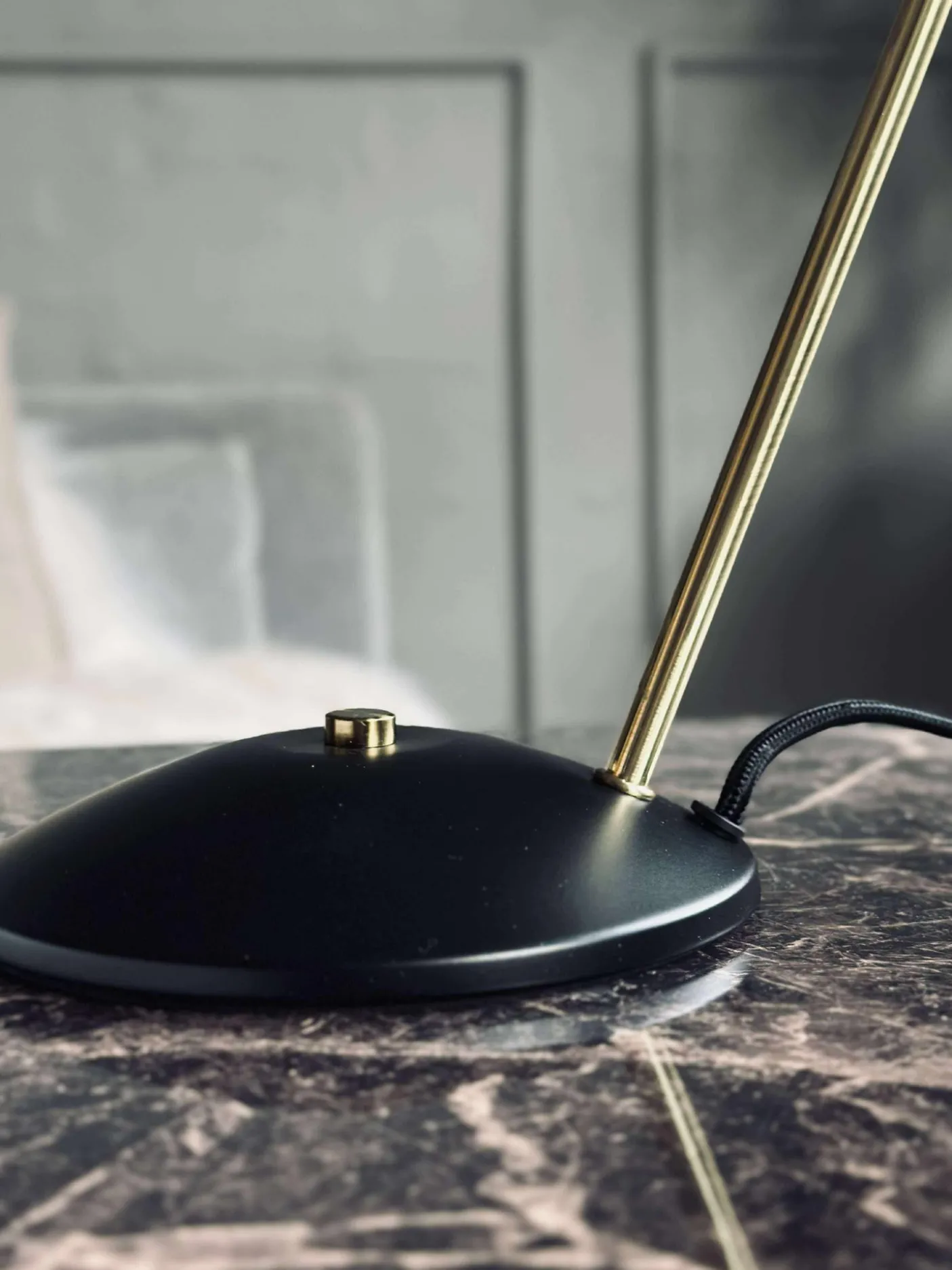 Bordlampe Retro - Sort / guld