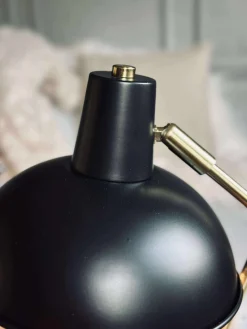 Bordlampe Retro - Sort / guld