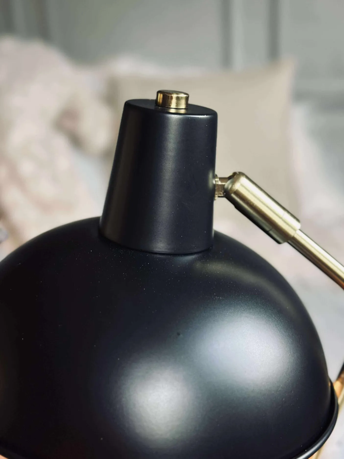 Bordlampe Retro - Sort / guld