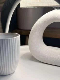 Bordlampe STONEWARE - Lys Natur