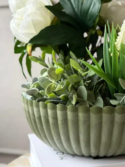 Bowl i beton look - Grøn