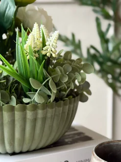 Bowl i beton look - Grøn