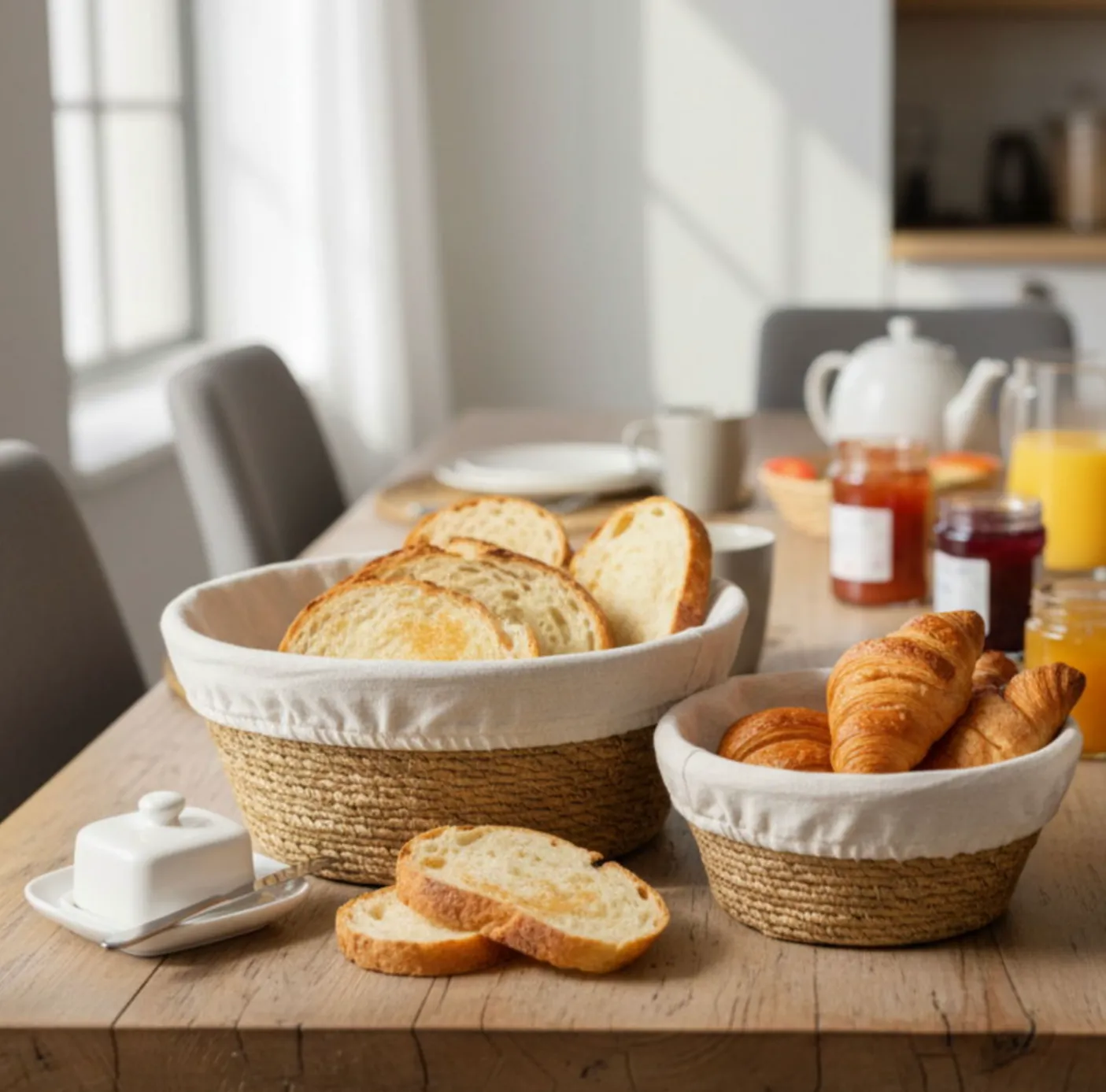 Brød og opbevaringskurve - Sæt med 3 stk