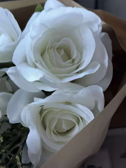 Buket med hortensia - Hvid