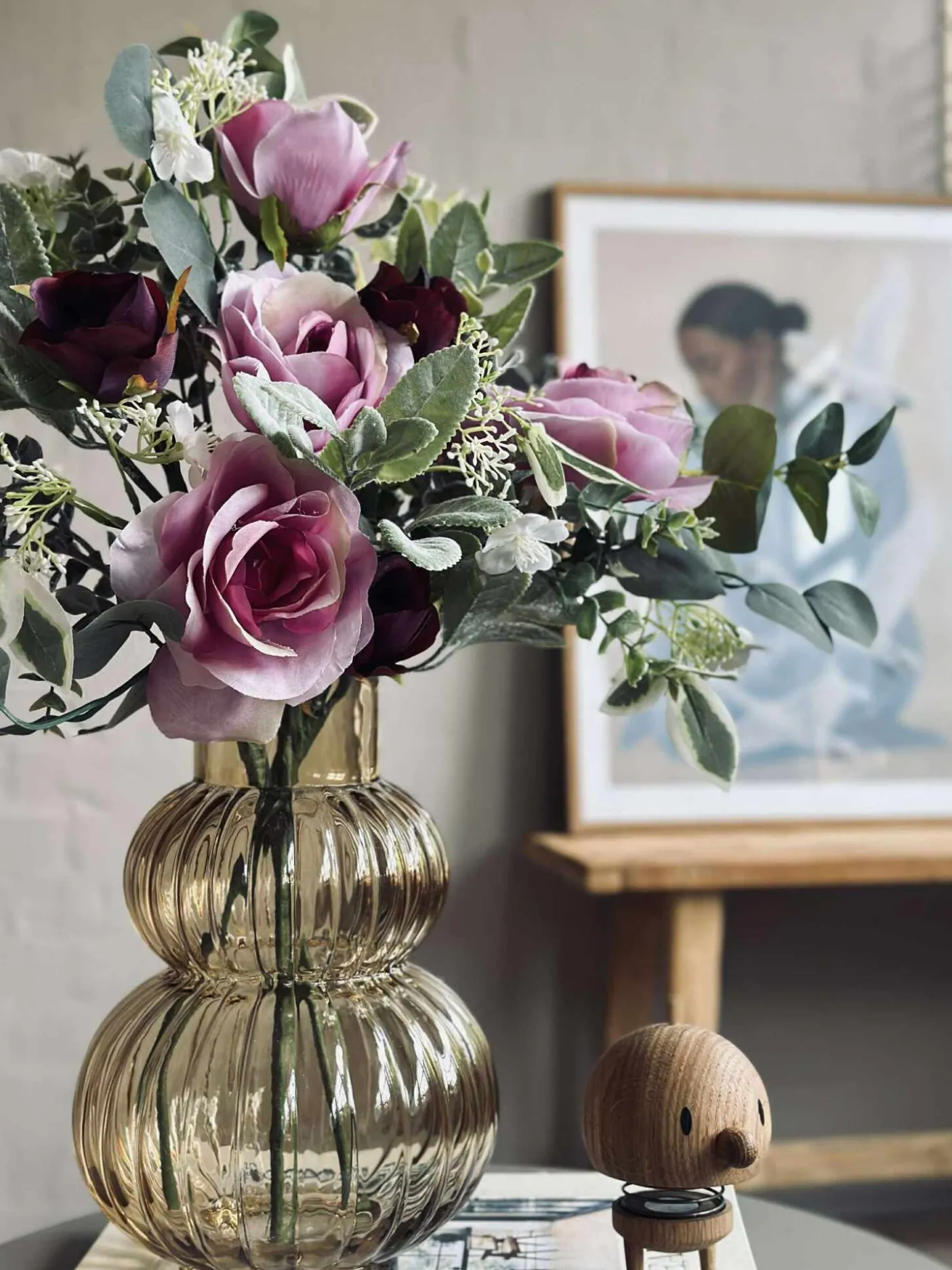 Buket med roser - Pink