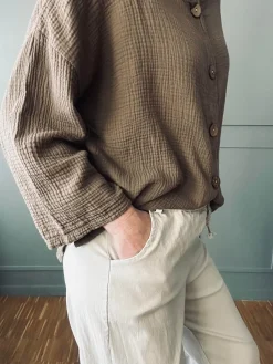 Bukser m. stretch Hvid – plus onesize 40-48