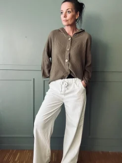 Bukser m. stretch Hvid – plus onesize 40-48