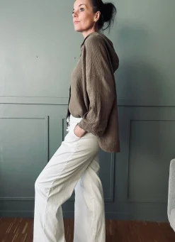 Bukser m. stretch Hvid – plus onesize 40-48