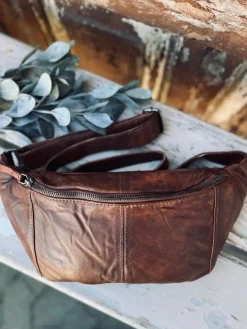 Bumbag JUNE - BIG Dark cognac