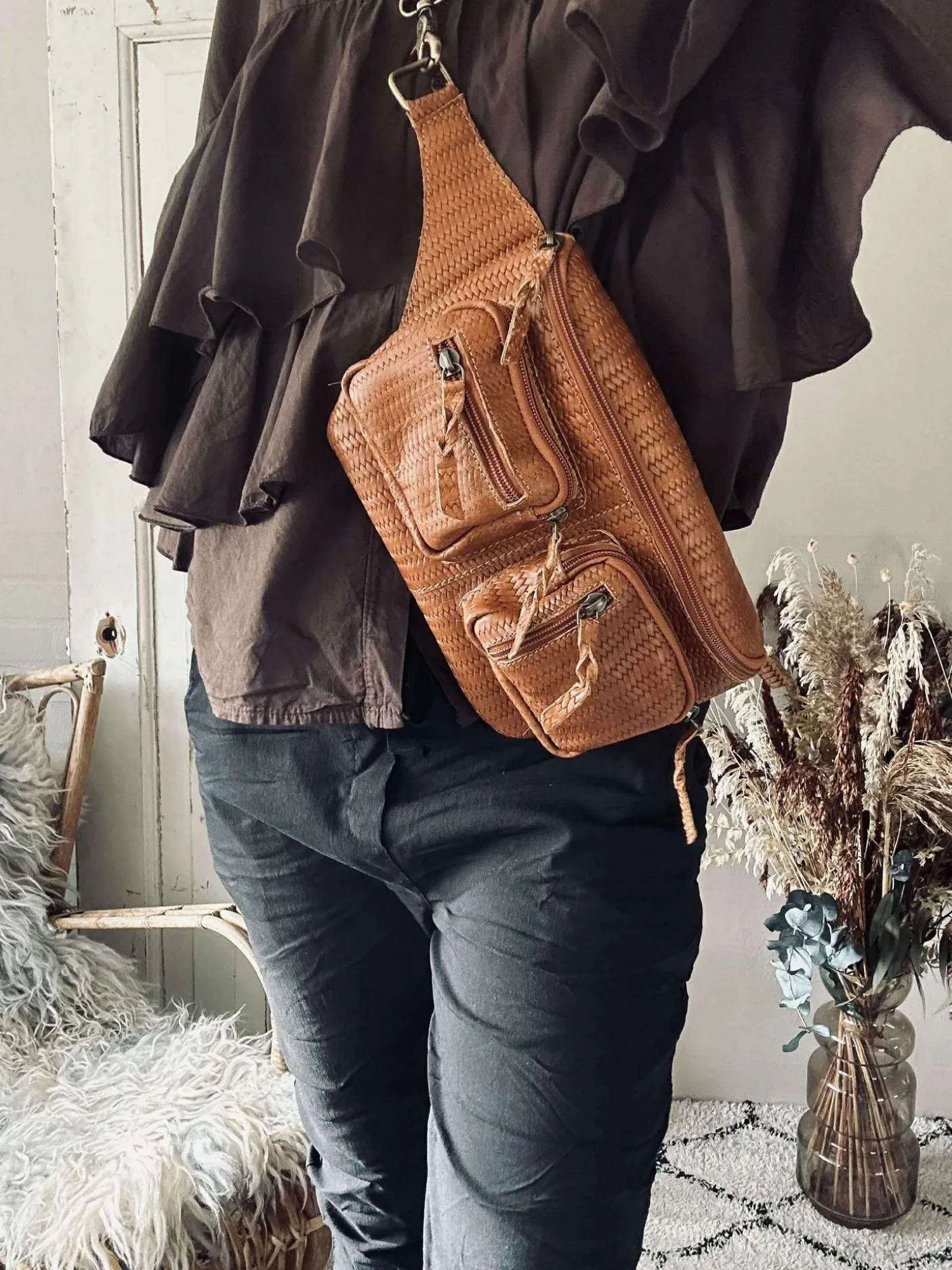 Bumbag Kaya - Cognac flet