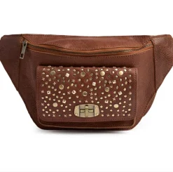 Bumbag med nitter - Cognac