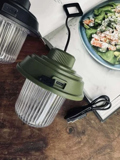 Campinglampe m. ledning - Color mix