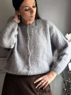 Cardigan Mohair - Grå