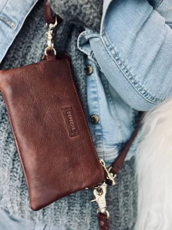 Clutch / skindtaske - Brandy