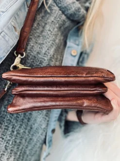 Clutch / skindtaske - Brandy