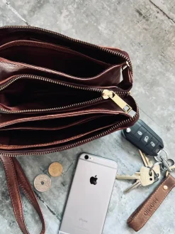 Clutch / skindtaske - Brandy