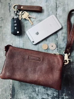 Clutch / skindtaske - Brandy