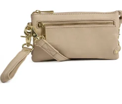 Clutch / skindtaske - Sand