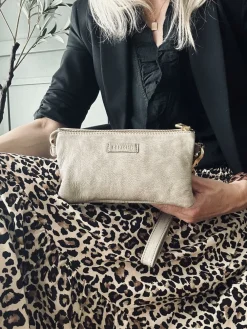 Clutch / skindtaske - Sand