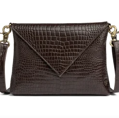 Clutch croco i skind - Brown