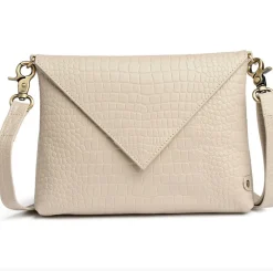 Clutch croco i skind - Sand