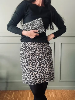 Clutch Grey leopard leather