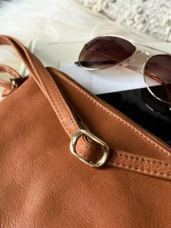 Clutch Misse - Cognac / Gold