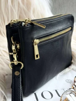 Clutch Selma- Black / gold