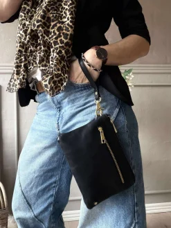 Clutch Selma- Black / gold