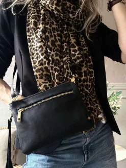 Clutch Selma- Black / gold