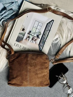 Crossbody clutch ALICE - Ruskind caramel