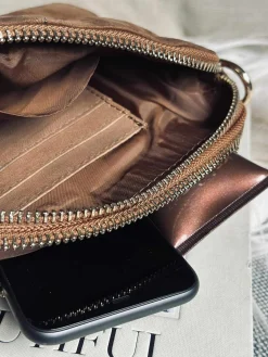 Crossbody clutch ALICE - Ruskind caramel